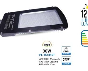 Armatura Stradale a LED 30W Luce Natura 4500°K 3720 Lumen
